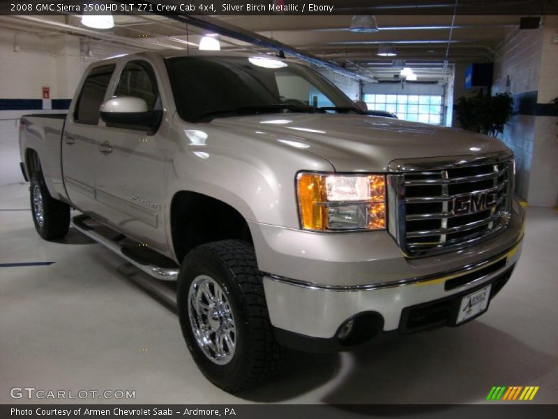 Silver Birch Metallic / Ebony 2008 GMC Sierra 2500HD SLT Z71 Crew Cab 4x4