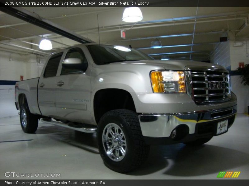 Silver Birch Metallic / Ebony 2008 GMC Sierra 2500HD SLT Z71 Crew Cab 4x4
