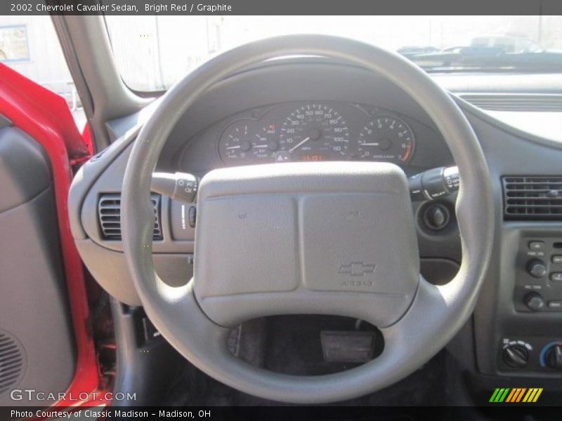 Bright Red / Graphite 2002 Chevrolet Cavalier Sedan