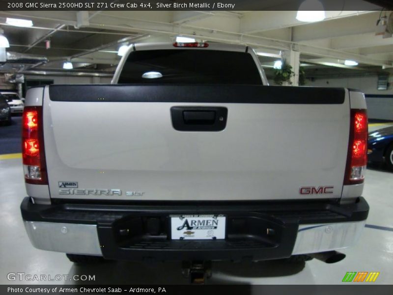 Silver Birch Metallic / Ebony 2008 GMC Sierra 2500HD SLT Z71 Crew Cab 4x4