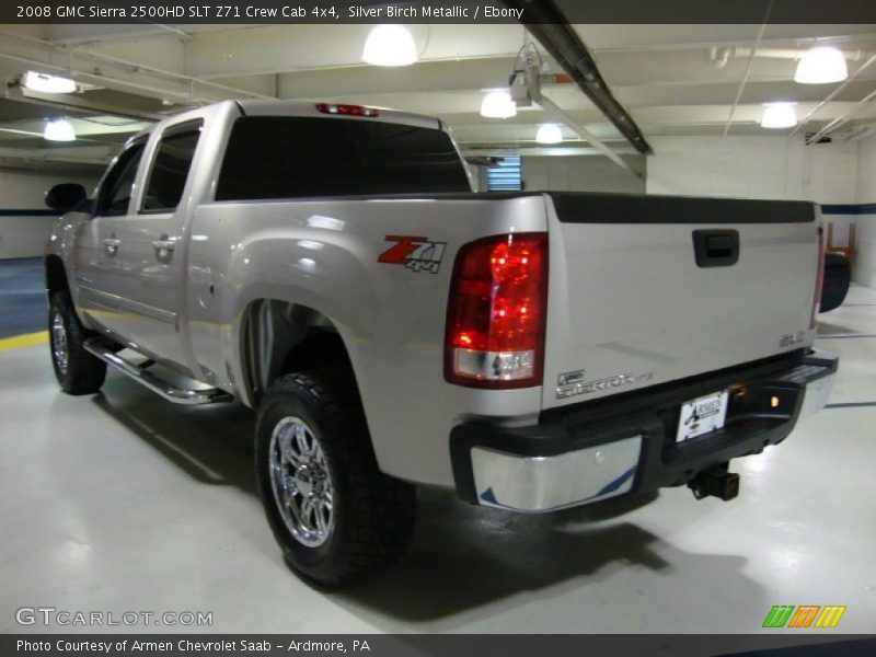 Silver Birch Metallic / Ebony 2008 GMC Sierra 2500HD SLT Z71 Crew Cab 4x4