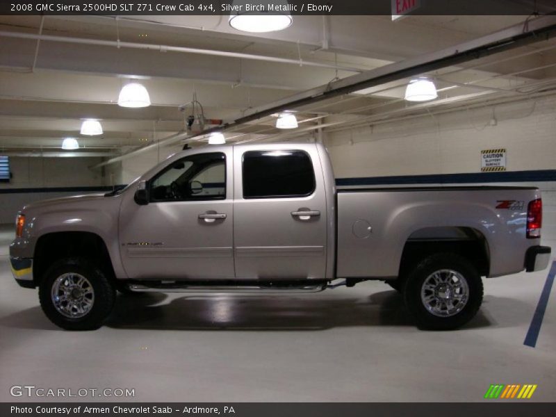 Silver Birch Metallic / Ebony 2008 GMC Sierra 2500HD SLT Z71 Crew Cab 4x4
