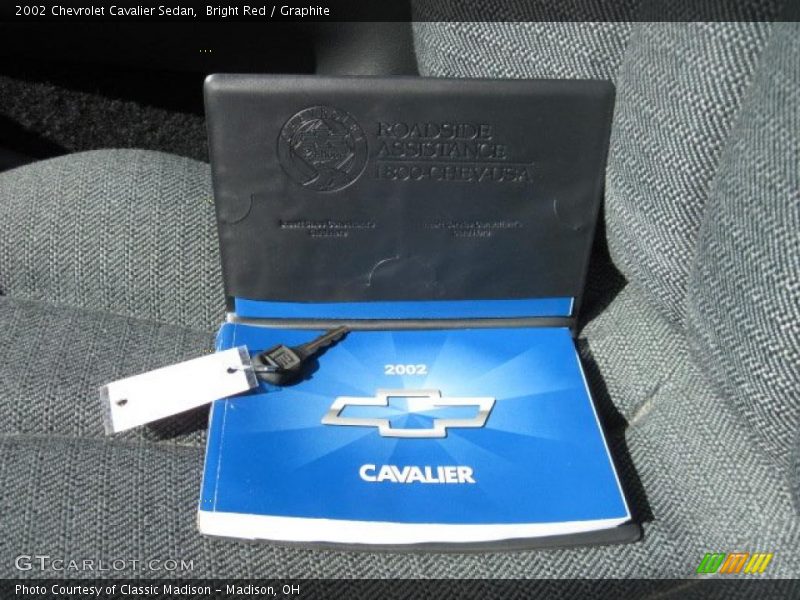 Bright Red / Graphite 2002 Chevrolet Cavalier Sedan