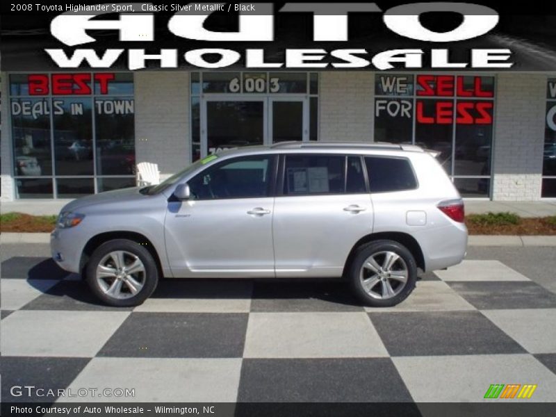 Classic Silver Metallic / Black 2008 Toyota Highlander Sport