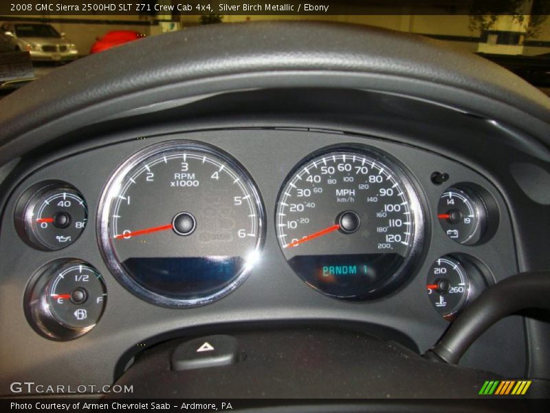 Silver Birch Metallic / Ebony 2008 GMC Sierra 2500HD SLT Z71 Crew Cab 4x4