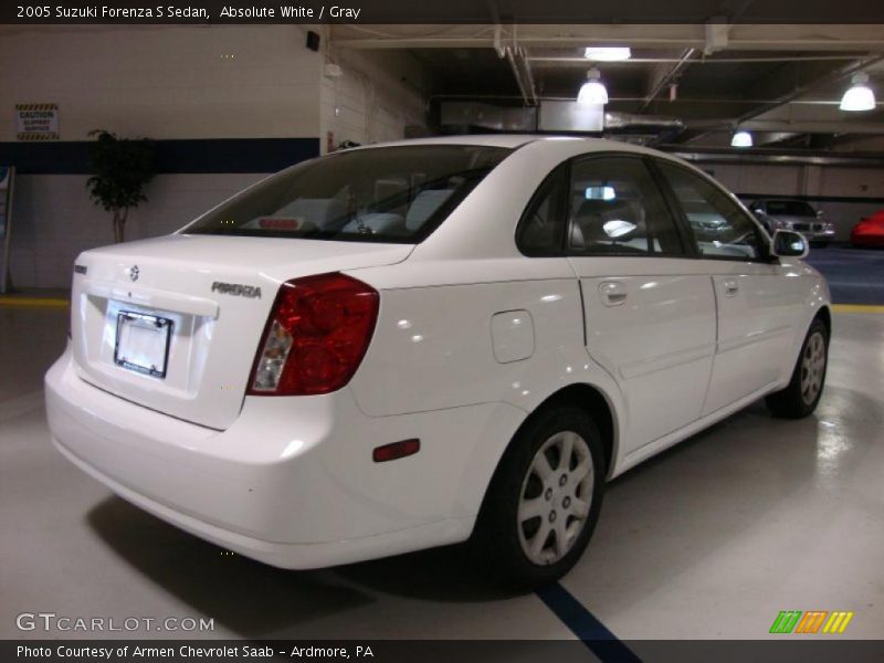 Absolute White / Gray 2005 Suzuki Forenza S Sedan