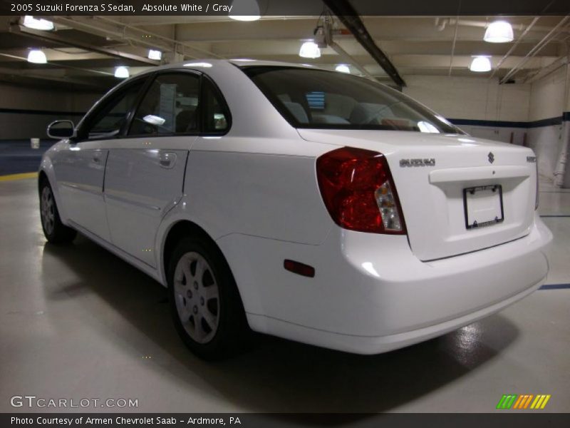 Absolute White / Gray 2005 Suzuki Forenza S Sedan