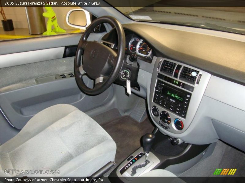 Absolute White / Gray 2005 Suzuki Forenza S Sedan