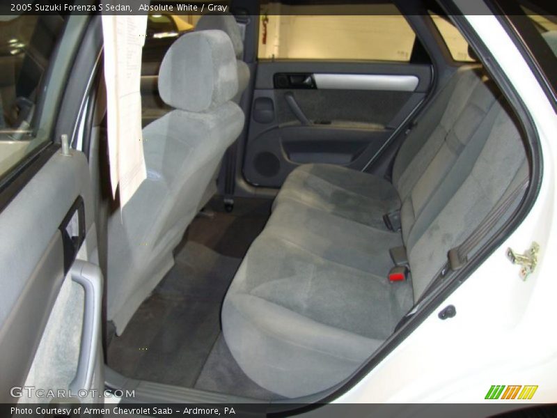 Absolute White / Gray 2005 Suzuki Forenza S Sedan