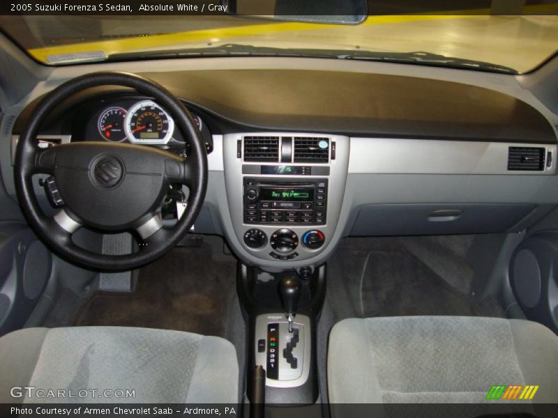 Absolute White / Gray 2005 Suzuki Forenza S Sedan