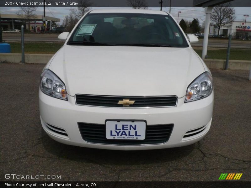 White / Gray 2007 Chevrolet Impala LS