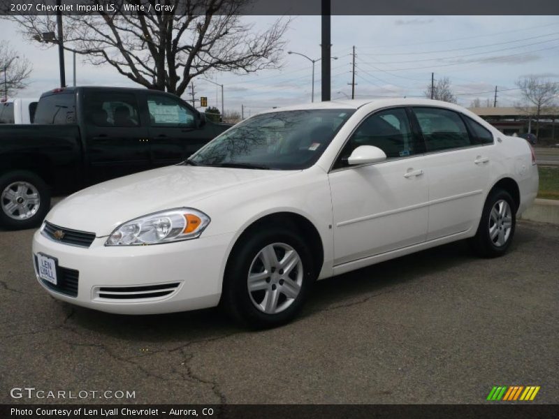 White / Gray 2007 Chevrolet Impala LS