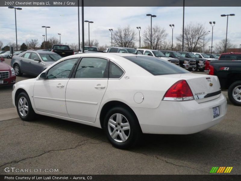White / Gray 2007 Chevrolet Impala LS