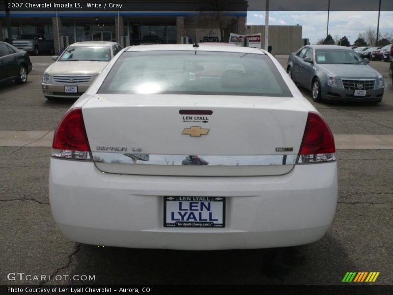 White / Gray 2007 Chevrolet Impala LS