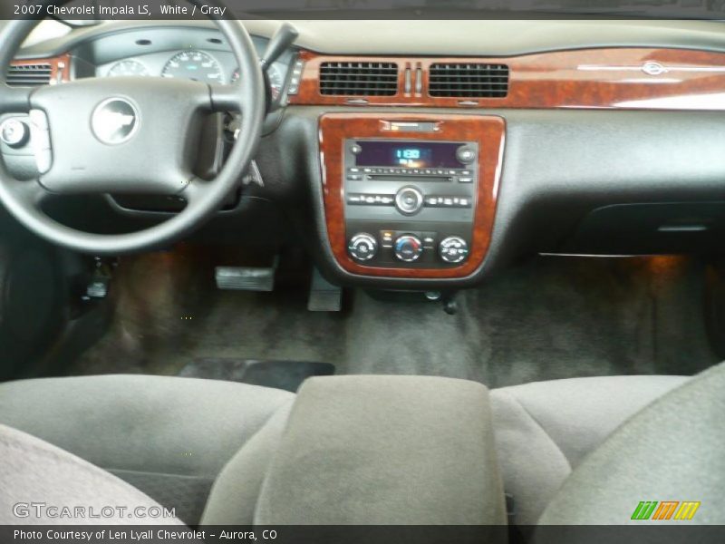 White / Gray 2007 Chevrolet Impala LS