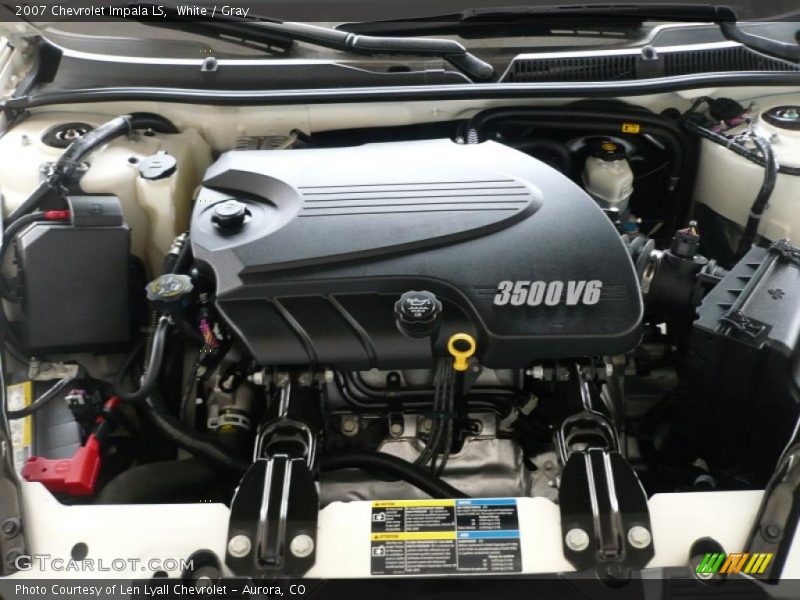 White / Gray 2007 Chevrolet Impala LS