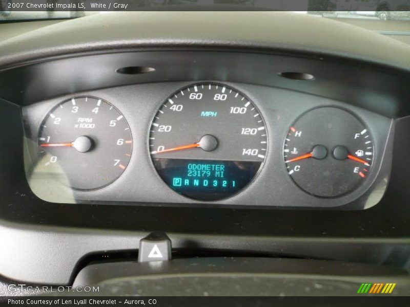 White / Gray 2007 Chevrolet Impala LS