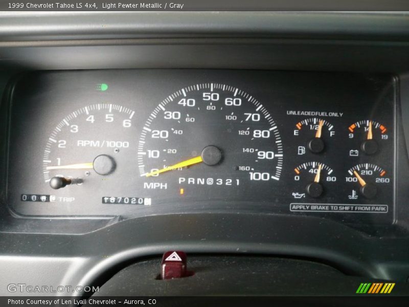 Light Pewter Metallic / Gray 1999 Chevrolet Tahoe LS 4x4