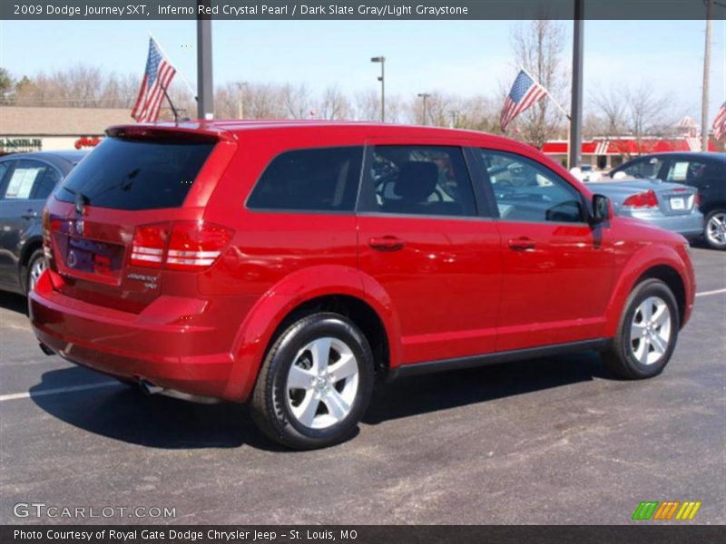 Inferno Red Crystal Pearl / Dark Slate Gray/Light Graystone 2009 Dodge Journey SXT