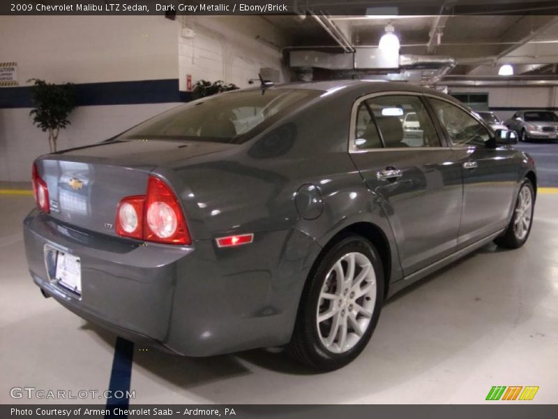 Dark Gray Metallic / Ebony/Brick 2009 Chevrolet Malibu LTZ Sedan