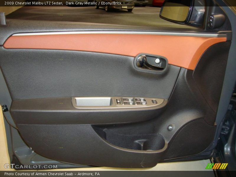 Dark Gray Metallic / Ebony/Brick 2009 Chevrolet Malibu LTZ Sedan