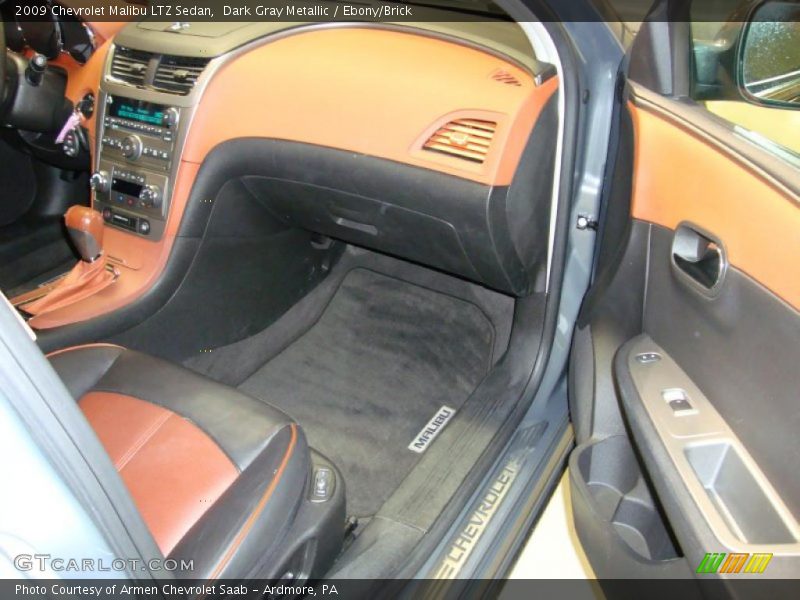 Dark Gray Metallic / Ebony/Brick 2009 Chevrolet Malibu LTZ Sedan
