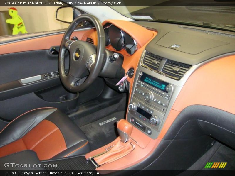 Dark Gray Metallic / Ebony/Brick 2009 Chevrolet Malibu LTZ Sedan