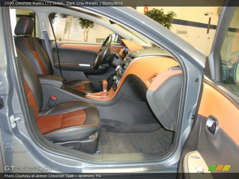 Dark Gray Metallic / Ebony/Brick 2009 Chevrolet Malibu LTZ Sedan
