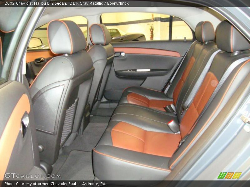 Dark Gray Metallic / Ebony/Brick 2009 Chevrolet Malibu LTZ Sedan