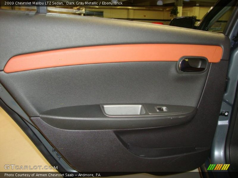 Dark Gray Metallic / Ebony/Brick 2009 Chevrolet Malibu LTZ Sedan