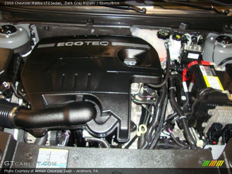 Dark Gray Metallic / Ebony/Brick 2009 Chevrolet Malibu LTZ Sedan