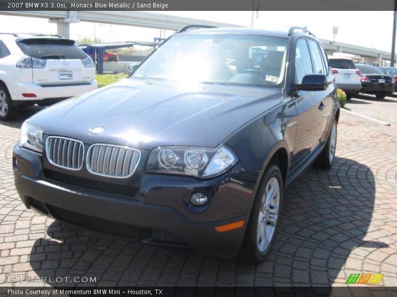 Monaco Blue Metallic / Sand Beige 2007 BMW X3 3.0si