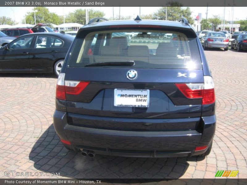 Monaco Blue Metallic / Sand Beige 2007 BMW X3 3.0si
