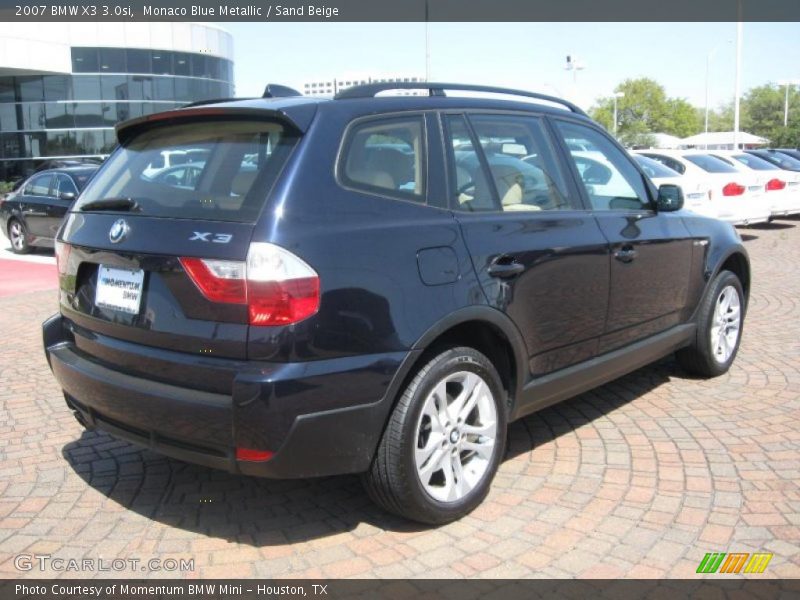Monaco Blue Metallic / Sand Beige 2007 BMW X3 3.0si