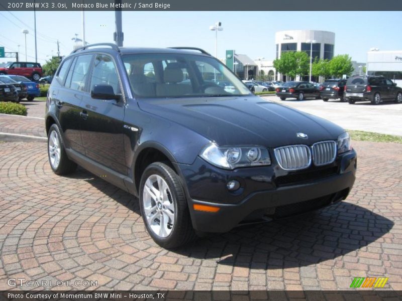 Monaco Blue Metallic / Sand Beige 2007 BMW X3 3.0si
