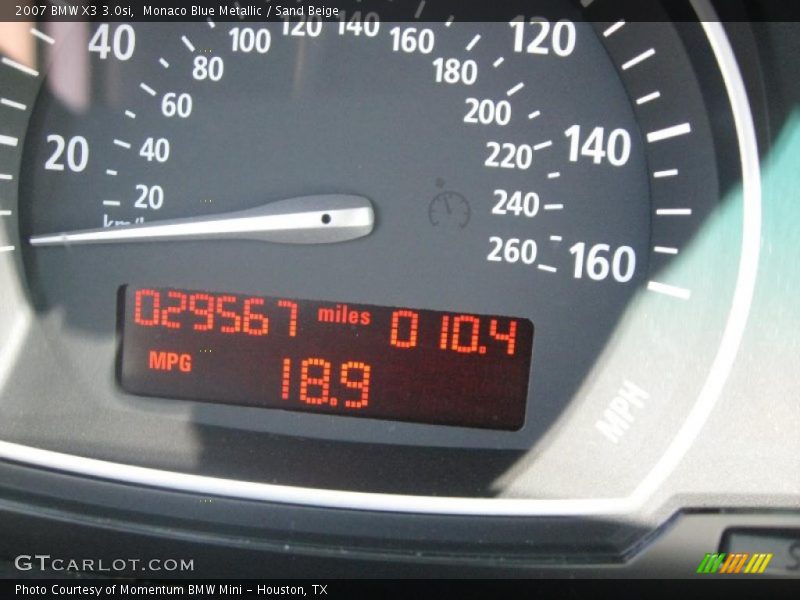 Monaco Blue Metallic / Sand Beige 2007 BMW X3 3.0si