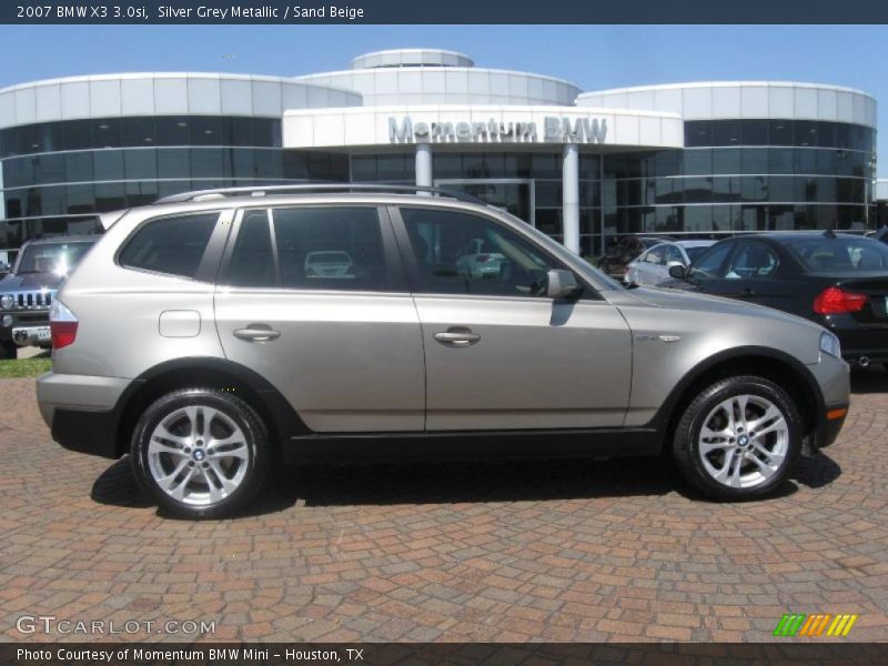 Silver Grey Metallic / Sand Beige 2007 BMW X3 3.0si