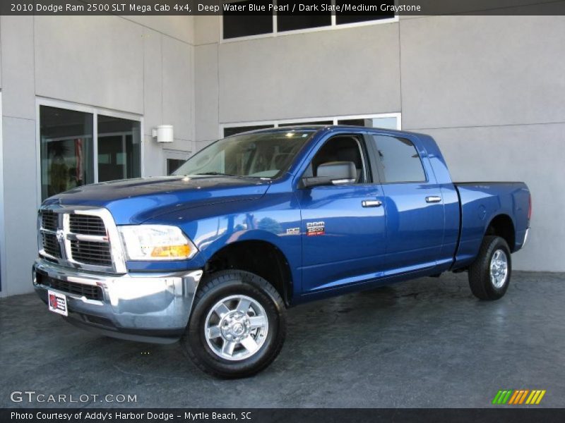 Deep Water Blue Pearl / Dark Slate/Medium Graystone 2010 Dodge Ram 2500 SLT Mega Cab 4x4