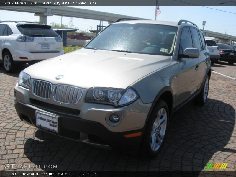 Silver Grey Metallic / Sand Beige 2007 BMW X3 3.0si