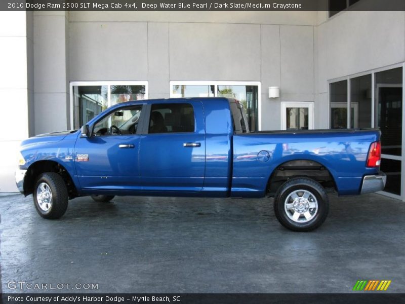 Deep Water Blue Pearl / Dark Slate/Medium Graystone 2010 Dodge Ram 2500 SLT Mega Cab 4x4