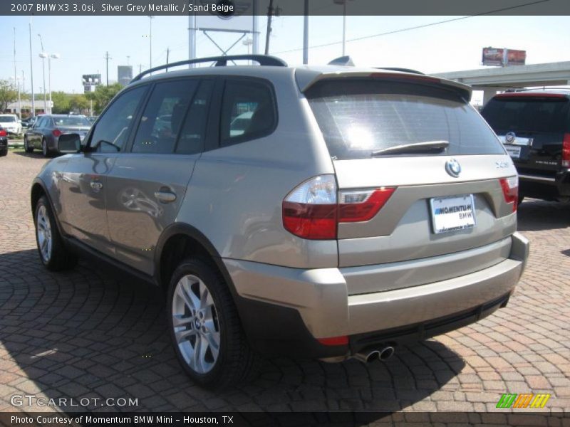 Silver Grey Metallic / Sand Beige 2007 BMW X3 3.0si