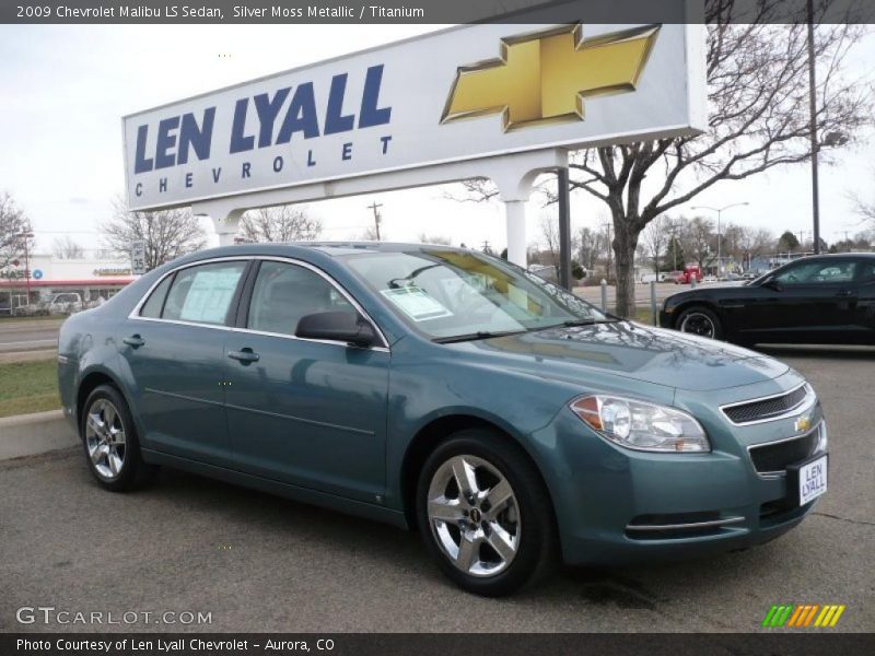 Silver Moss Metallic / Titanium 2009 Chevrolet Malibu LS Sedan