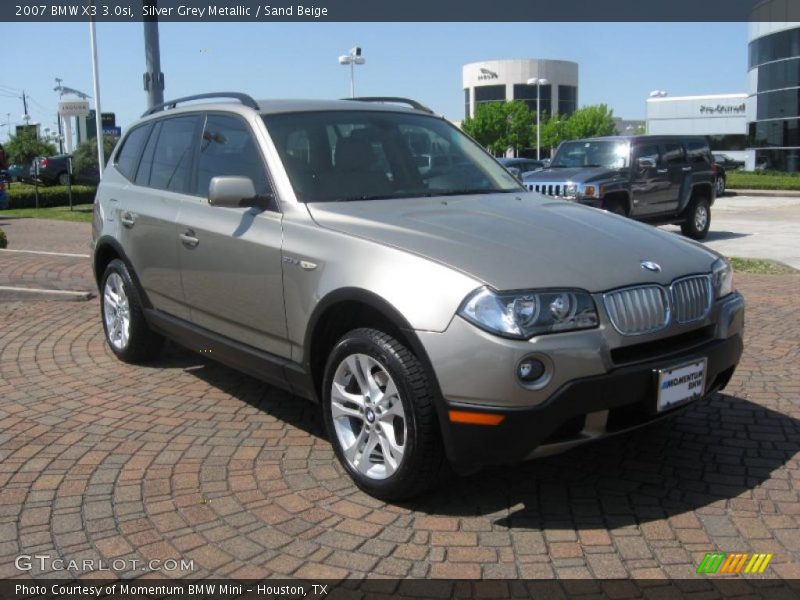 Silver Grey Metallic / Sand Beige 2007 BMW X3 3.0si