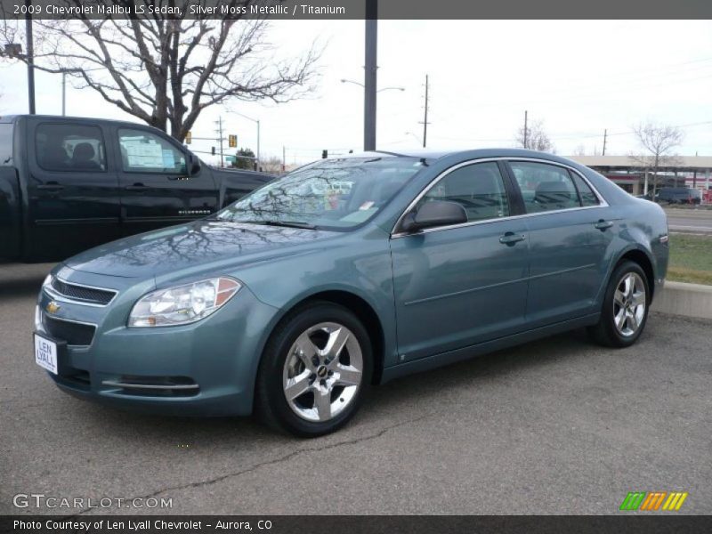 Silver Moss Metallic / Titanium 2009 Chevrolet Malibu LS Sedan