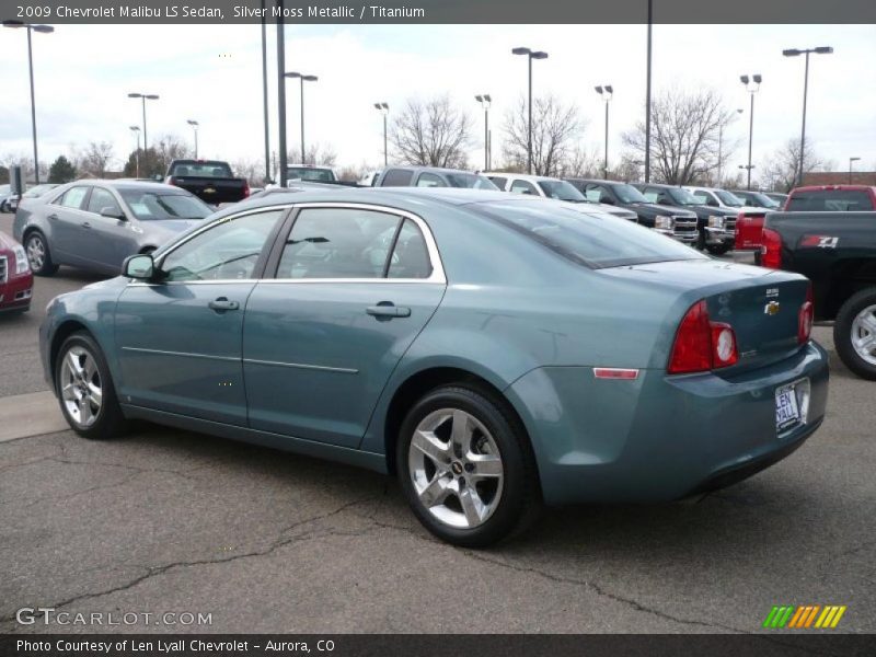 Silver Moss Metallic / Titanium 2009 Chevrolet Malibu LS Sedan