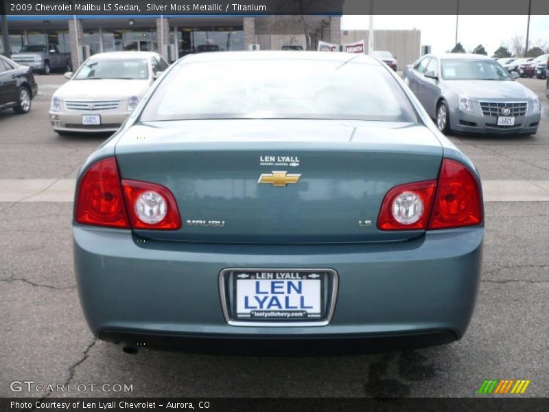 Silver Moss Metallic / Titanium 2009 Chevrolet Malibu LS Sedan