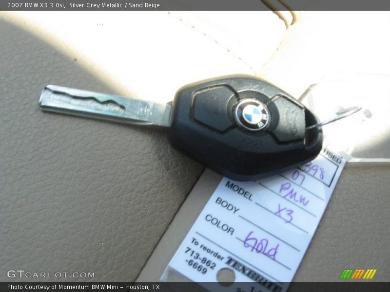 Silver Grey Metallic / Sand Beige 2007 BMW X3 3.0si
