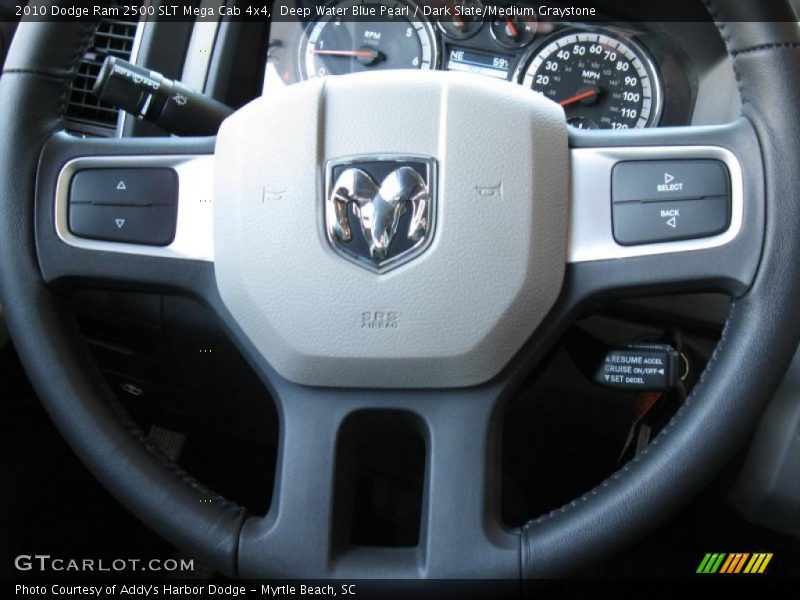 Deep Water Blue Pearl / Dark Slate/Medium Graystone 2010 Dodge Ram 2500 SLT Mega Cab 4x4