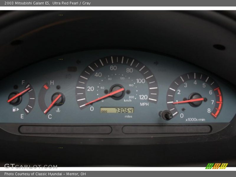 Ultra Red Pearl / Gray 2003 Mitsubishi Galant ES