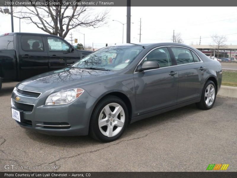 Dark Gray Metallic / Titanium 2009 Chevrolet Malibu LS Sedan